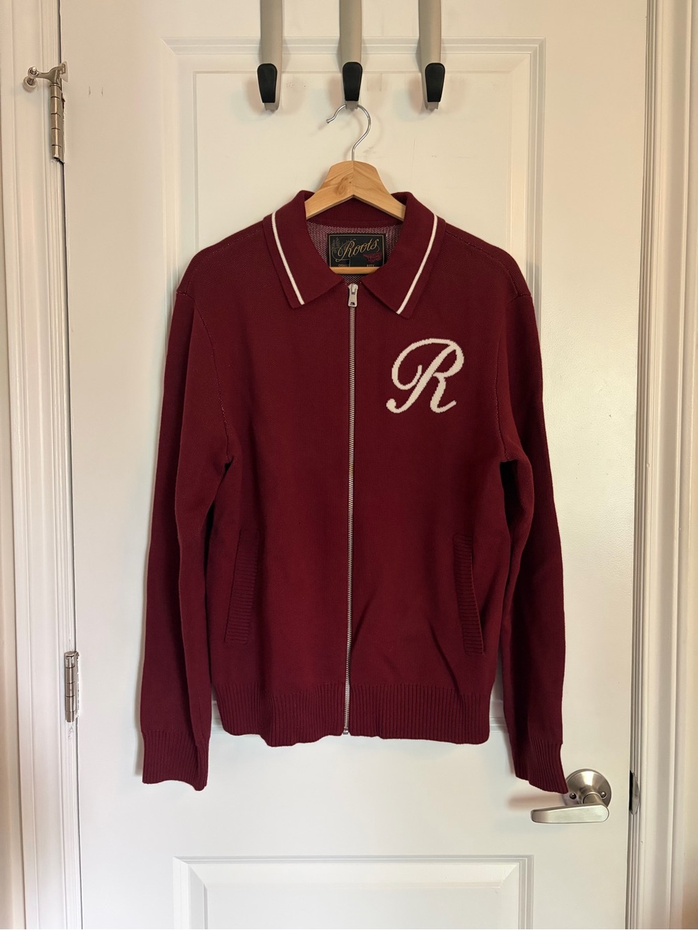 Roots Zippered Sweater with Collar